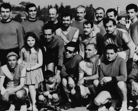 Keşanlı Ali and Men of Letters Society Teams posing for a photo before a football match